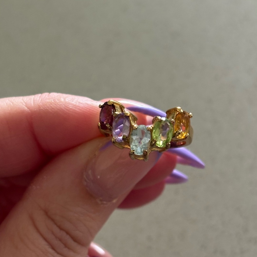 925 Sterling Multi Stone Ring - image 6
